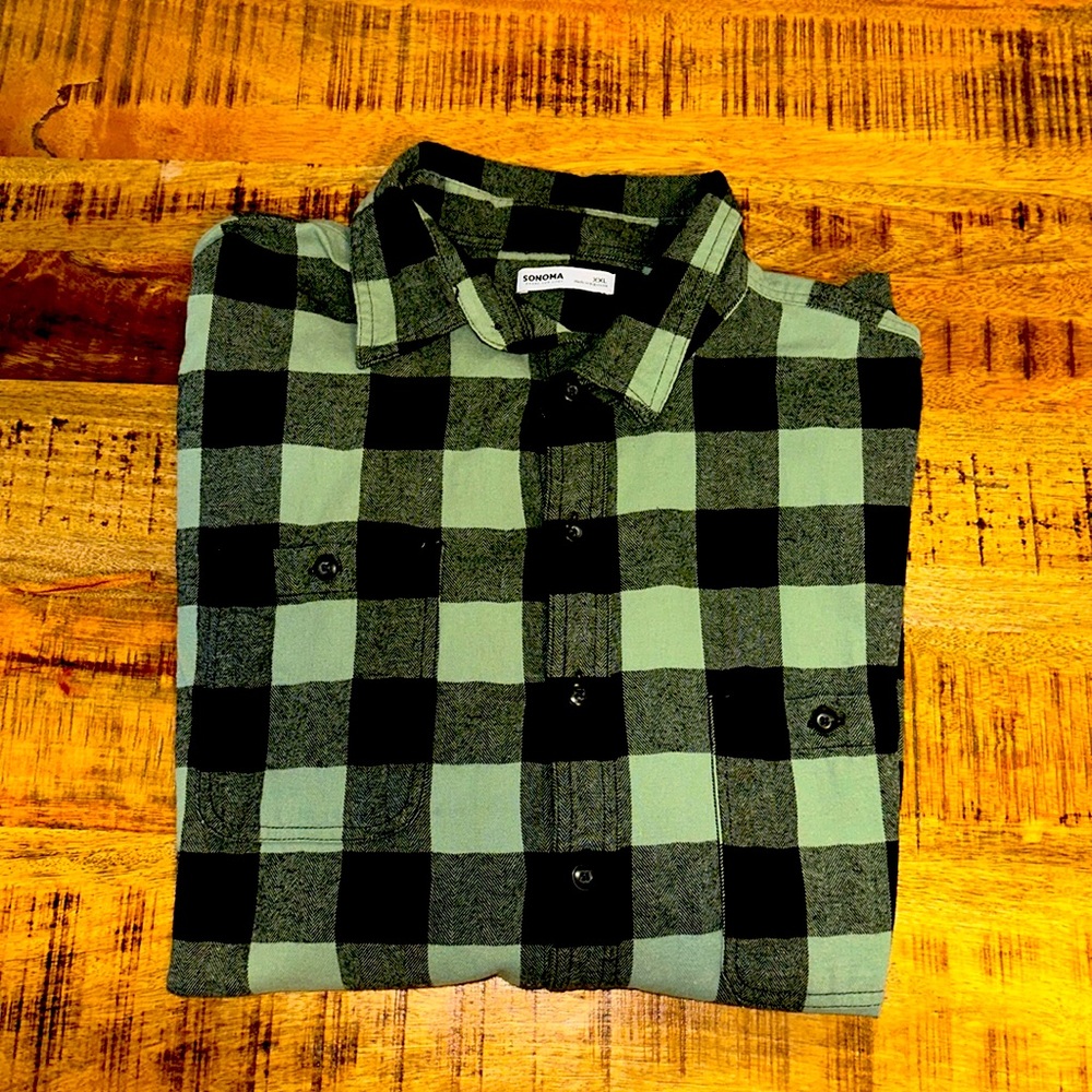 Men's 2XL Sonoma Mint Flannel